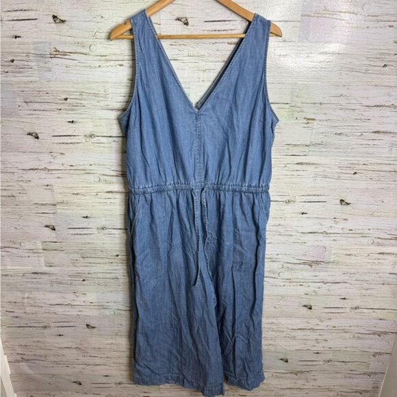 GAP Blue Denim Jumpsuit size xl - Picture 1 of 10